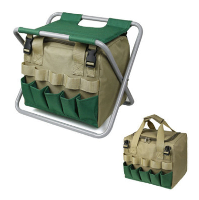 Gardening Stool with Tote Bag Chair Garden Tools Set Organizer