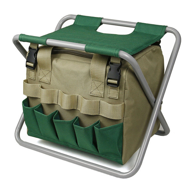 Gardening Stool with Tote Bag Chair Garden Tools Set Organizer