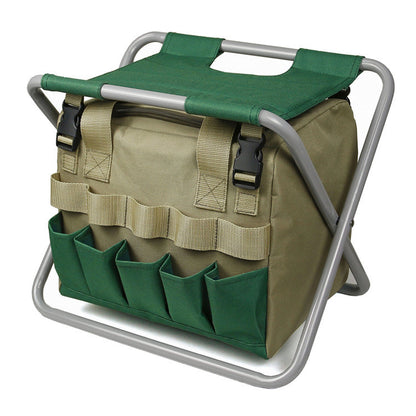 Gardening Stool with Tote Bag Chair Garden Tools Set Organizer