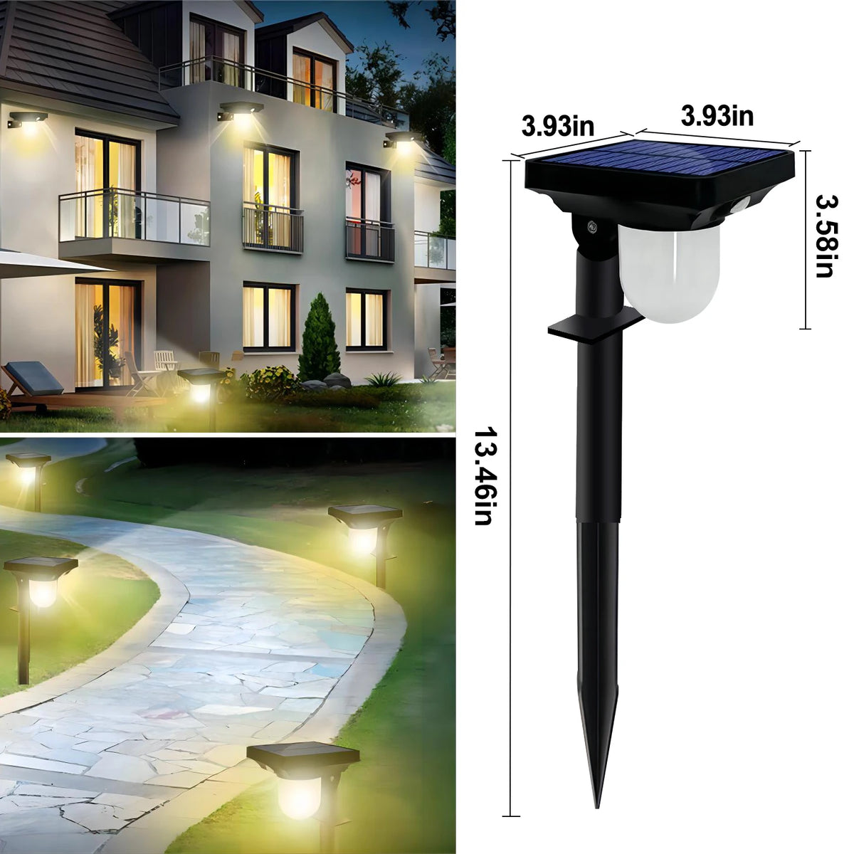Solar Lights Outdoor Garden Solar Powered Wall Lamp Waterproof Motion Sensor
