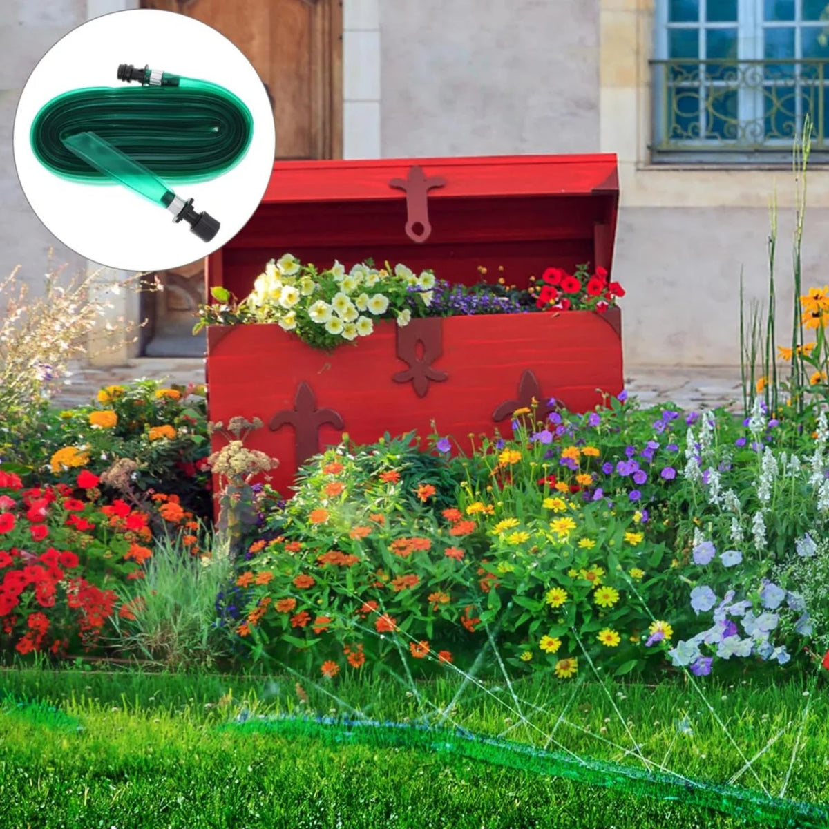Hose Fine Spray with Garden Lawn Infiltration Hose Garden Lawn Irrigation Drip Irrigation Cooling Sprinkler Belt Water Sprinkler