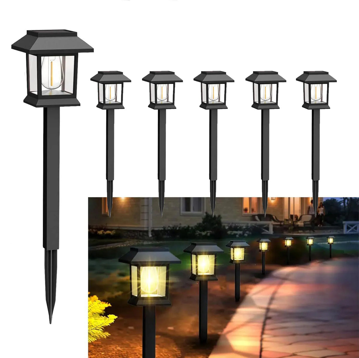 Outdoor Garden Retro Solar Waterproof Signs for Courtyard Solar Lights Landscape Grassland Corridors